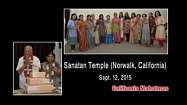 12-09-2015 PPS Kanudadaji Satsang, Sanatan Temple (California), USA